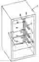 Fig. 01 - Refrigerating device with height-adjustable carrier for refrigerated goods