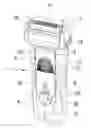 Fig. 01 - Electric shaver with extendable longhair cutter unit