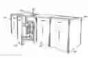 Fig. 01 - Kitchen island with chairs associated therewith