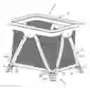 Fig. 01 - Playpen and fabric fixing device used therefor