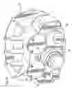 Fig. 11 - Roots type gear compressor with helical lobes having feedback cavity