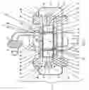 Fig. 02 - Two-stroke internal combustion engine with two opposed pistons per cylinder