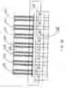 Fig. 19 - Substrate and collector grid structures for integrated series connected photovoltaic arrays and process of manufacture of such arrays