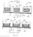 Fig. 44 - Substrate and collector grid structures for integrated series connected photovoltaic arrays and process of manufacture of such arrays