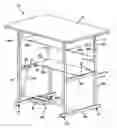 Fig. 01 - Adjustable desk and footrest assembly