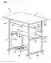 Fig. 02 - Adjustable desk and footrest assembly