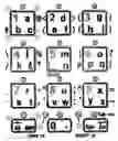 Fig. 01 - HAND-HELD THUMB TOUCH  TYPABLE ASCII/UNICODE KEYPAD FOR A REMOTE, MOBILE TELEPHONE OR A PDA