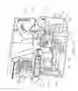 Fig. 35 - Rotating printhead maintenance facility with tubular chassis