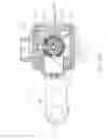 Fig. 43 - Printhead maintenance facility with ink storage and driven vacuum drainage coupling