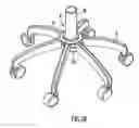 Fig. 22 - Chair or stool comprising mobile, elastic legs, permitting a dynamic sitting position