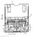 Fig. 11 - Sheet accommodating device and image recording apparatus with a translating pressing member attached to a rotating tray cover