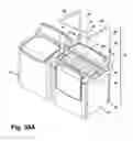 Fig. 32 - Modular laundry system with work surface having a functional insert