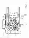 Fig. 02 - Head for a peristaltic pump with guide and roller clamp arrangement