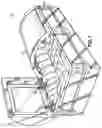 Fig. 02 - Casket with hidden hinge providing position adjustment of cap on shell