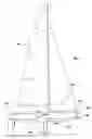 Fig. 02 - Monohull sailing vessel having a lifting hydrofoil