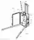 Fig. 01 - Collapsible portable stand with telescoping support and integral storage case