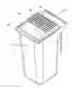 Fig. 08 - Retractable locking cover and trash container with retractable locking cover