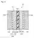Fig. 12 - Membrane/electrode assembly with multilayered cathode catalyst for polymer electrolyte fuel cells