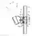 Fig. 01 - Magnetic holding device for a shower device on a rod