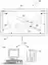 Fig. 01 - ELECTRONIC WHITEBOARD SYSTEM AND ASSEMBLY WITH OPTICAL DETECTION ELEMENTS