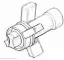 Fig. 01 - Drain pipe connector for fluid filters