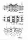 Fig. 02 - Toothed chain with optimized chain joint and enlarged external flank angle