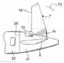 Fig. 01 - Airplane with a modifiable surface of vertical empannage