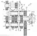 Fig. 01 - Multi-speed transmission with countershaft gearing arrangement
