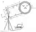 Fig. 01 - Apparatus and method for measuring displacement of a curved surface using dual laser beams