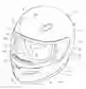 Fig. 01 - Helmet with a pad quick release apparatus