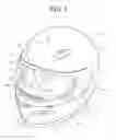 Fig. 02 - Helmet with a pad quick release apparatus