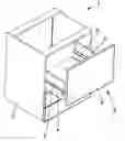 Fig. 01 - Drawer frame with a fastening device for a front panel