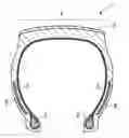 Fig. 01 - EXTENSIBLE NON-LOAD BEARING CUT RESISTANT TIRE SIDE-WALL COMPONENT COTAINING ELASTOMERIC FILAMENT, TIRE CONTAINING SAID COMPONENT, AND PROCESSES FOR MAKING SAME