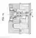 Fig. 11 - Dispenser with variable-volume storage chamber, one-way valve, and manually-depressible actuator