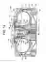 Fig. 15 - Dispenser with variable-volume storage chamber, one-way valve, and manually-depressible actuator