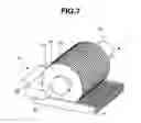Fig. 08 - Method and apparatus for multiple cutoff machining of rare earth magnet block, cutting fluid feed nozzle, and magnet block securing jig