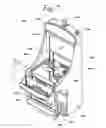 Fig. 06 - Gaming cabinet with a gaming deck capable of being slid away from the display and rotated in either upward or downward directions