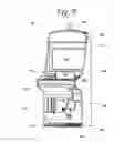 Fig. 08 - Gaming cabinet with a gaming deck capable of being slid away from the display and rotated in either upward or downward directions