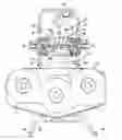 Fig. 01 - Mower frame with compact mounting for dual hydraulic pump/motor assemblies