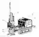 Fig. 01 - Vibratory drill head mounting and rotation coupling system