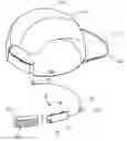 Fig. 01 - Illuminated cap having optical fiber strand and removable pouch