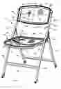 Fig. 01 - Folding mesh chair with nesting hoops