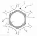 Fig. 01 - HEXAGONAL-CELL HONEYCOMB CARRIER BODY AND HEXAGONAL-CELL HONEYCOMB CATALYST BODY