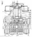 Fig. 02 - Bearings of a scroll type machine with crank mechanism