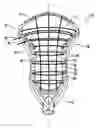 Fig. 01 - Lacrosse head with vertical pocket attachments