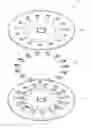 Fig. 01 - DISC-SHAPED MICROFLUIDIC DEVICE CAPABLE OF DETECTING ELECTROLYTES INCLUDED IN SPECIMEN BY USING ELECTROCHEMICAL METHOD