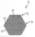 Fig. 01 - Microchannel plate (MCP) having an asymmetric packing pattern for higher open area ratio (OAR)
