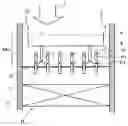 Fig. 01 - Reactor for performing a three-phase reaction of a fluid and a gaseous phase on a packed bed catalyst