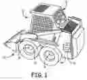 Fig. 02 - Work machine vehicle having joystick controls on an adjustable suspended seatbar