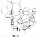 Fig. 09 - Work machine vehicle having joystick controls on an adjustable suspended seatbar
